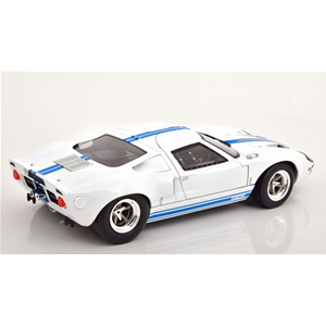 FORD GT40 MK1 WHITE WITH BLUE STRIPES 1:18 Solido Auto Competizione Modellino
