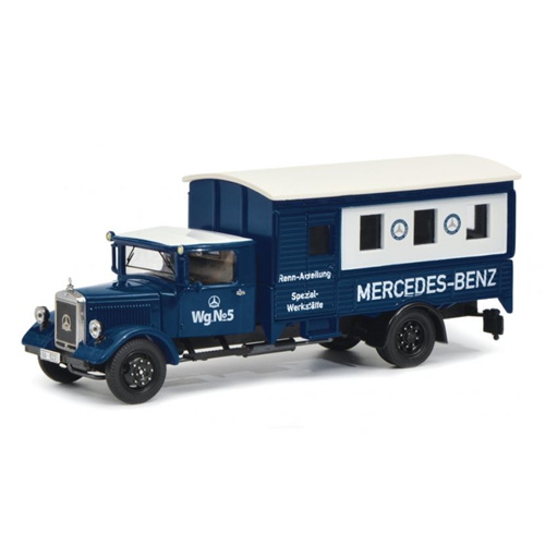 MERCEDES BENZ LO2750 TRUCK SPEZIALWERKSTATTE RENNABTEILUNG 1936 1:43 Schuco Camion Modellino