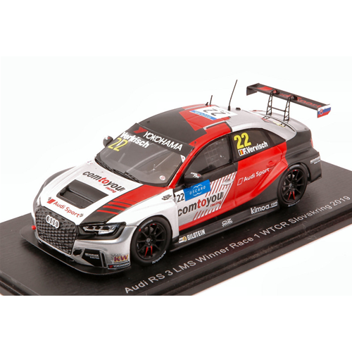 AUDI RS3 N.22 2nd RACE 3 WTCR MARRAKESH 2019 F.VERVISCH 1:43 Spark Model Auto Competizione Modellino