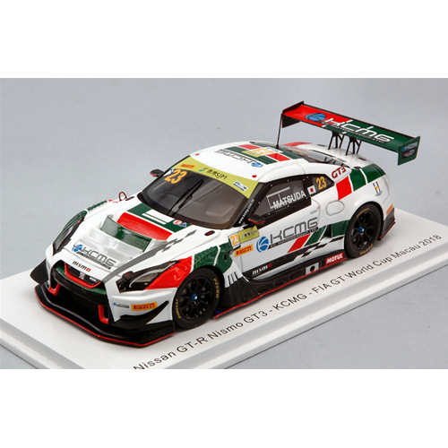 NISMO GT-R GT3 N.23 FIA GT WORLD CUP MACAU 2018 TSUGIO MATSUDA 1:43 Spark Model Auto Competizione Modellino