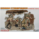 GERMAN STURMPION.KURSK 43 KIT 1:35 Dragon Kit Figure Militari Modellino