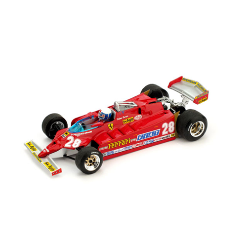 FERRARI 126 CK D.PIRONI 1981 N.28 USA GP WITH PILOTE 1:43 Brumm Formula 1 Modellino