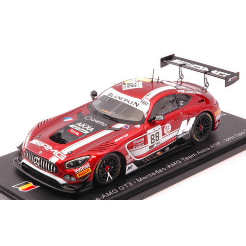 MERCEDES GT3 N.88 24 H SPA 2019 ABRIL-SCHILLER-MARCIELLO 1:43 Spark Model Auto Competizione Modellino