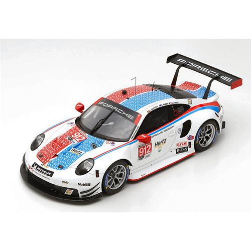 PORSCHE 911 991 RSR GT TEAM N 912 3rd GTLM CLASS 24h DAYTONA 2018 E.BAMBER-L.VANTHOOR-M.JAMINET 1:18 Spark Model Auto Competizione Modellino