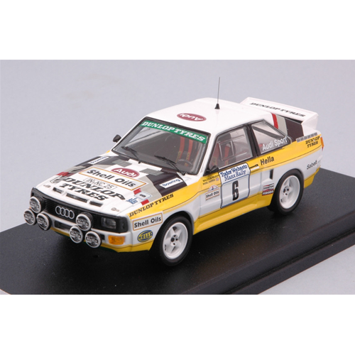 AUDI SPORT QUATTRO N.6 MANX RALLY 1985 WILSON-HARRIS 1:43 Trofeu Auto Rally Modellino