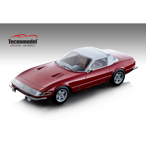 FERRARI 365 GTB/4 DAYTONA COUPE SPECIALE 1969 GLOSS FERRARI RED 1:18 Tecnomodel Auto Stradali Modellino