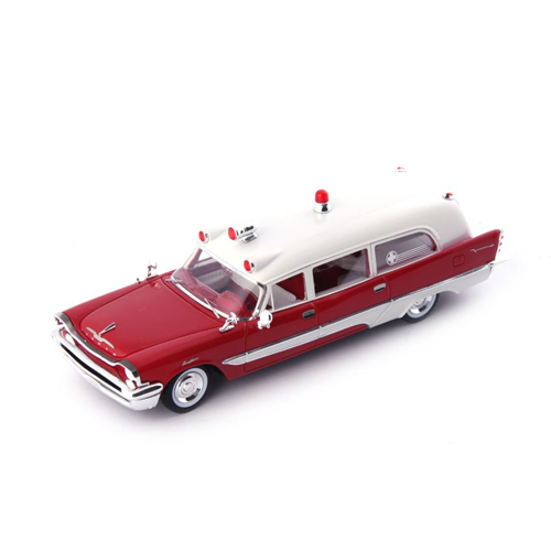 DE SOTO FIRESWEEP MEMPHIAN AMBULANCE 1957 RED-WHITE 1:43 Autocult Ambulanze Modellino