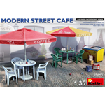MODERN STREET CAFE KIT 1:35 Miniart Kit Diorami Die Cast Modellino