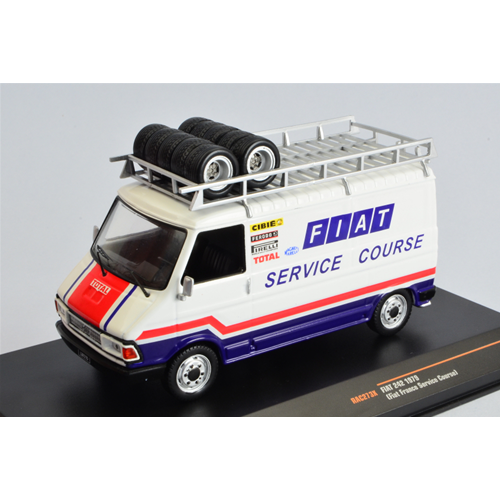 FIAT 242 1979 FIAT FRANCE RACE SERVICE ROOF RACK 1:43 Ixo Model Auto Rally Modellino