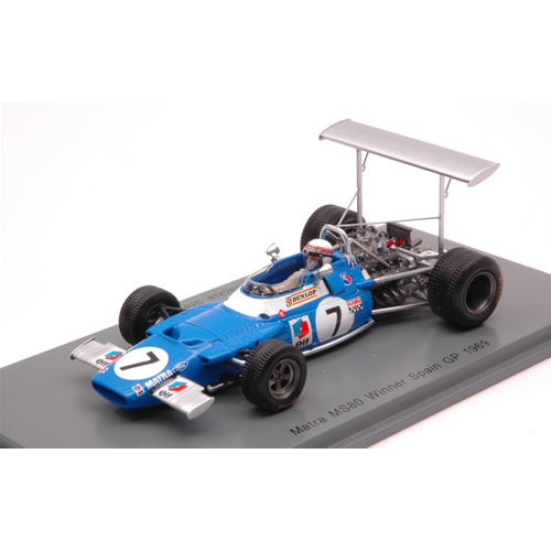 MATRA MS80 JACKIE STEWART 1969 N.7 WINNER SPANISH GP 1:43 Spark Model Formula 1 Modellino