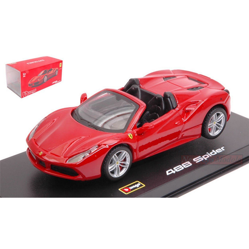 FERRARI 488 SPIDER SIGNATURE SERIES WITH SHOWCASE 1:43 Burago Auto Stradali Modellino