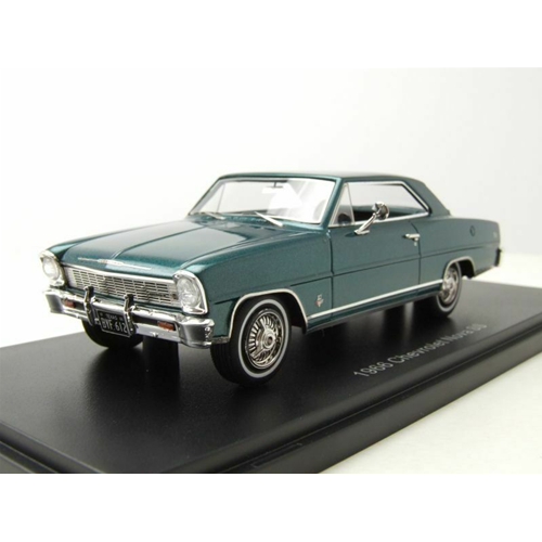 CHEVROLET NOVA SS HARDTOP 1966 METALLIC DARK GREEN 1:43 Neo Scale Models Auto Stradali Modellino