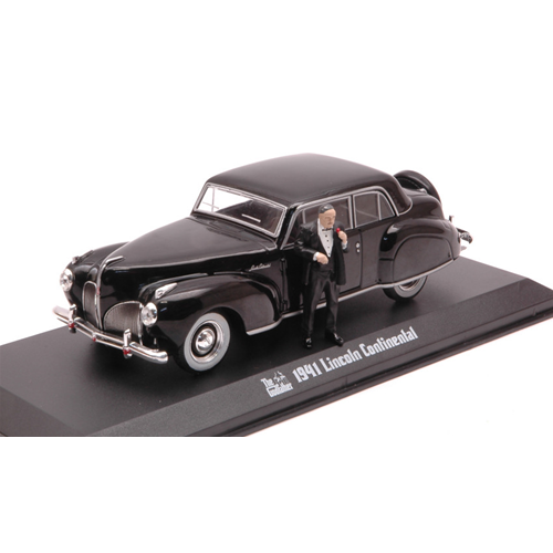 LINCOLN CONTINENTAL 1941 "DON CORLEONE FIGURE" THE GODFATHER IL PADRINO 1972 1:43 Greenlight Movie Modellino