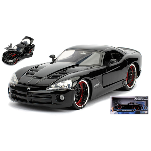 LETTY'S DODGE VIPER SRT-10 COUPE 2003 FAST & FURIOUS VII BLACK 1:24 Jada Toys Movie Modellino
