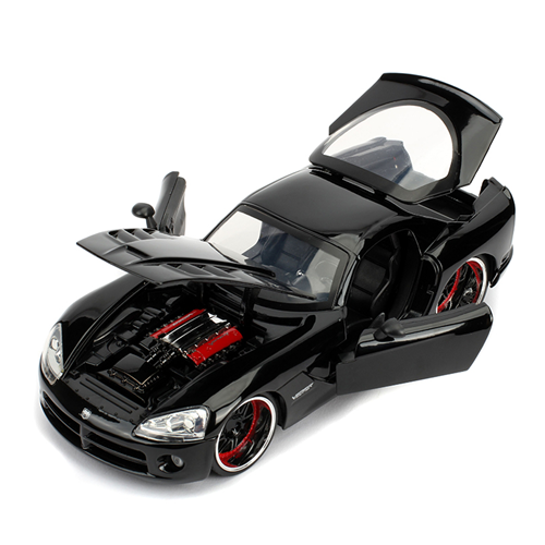 LETTY'S DODGE VIPER SRT-10 COUPE 2003 FAST & FURIOUS VII BLACK 1:24 Jada Toys Movie Modellino