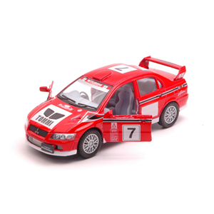 MITSUBISHI LANCER EVO VII WRC N.7 RED/WHITE cm 12 Kinsmart Modellismo Giocattolo Modellino
