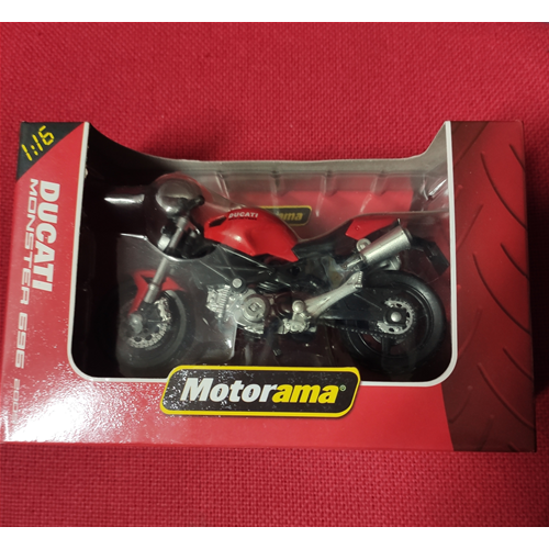 DUCATI MONSTER 696 RED 1:16 Cararama Moto Modellino