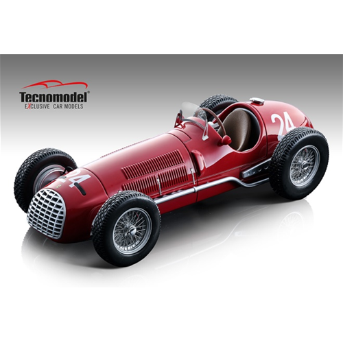 FERRARI 125 F1 LUIGI VILLORESI 1950 N.24 2nd SAN REMO GP 1:18 Tecnomodel Formula 1 Modellino