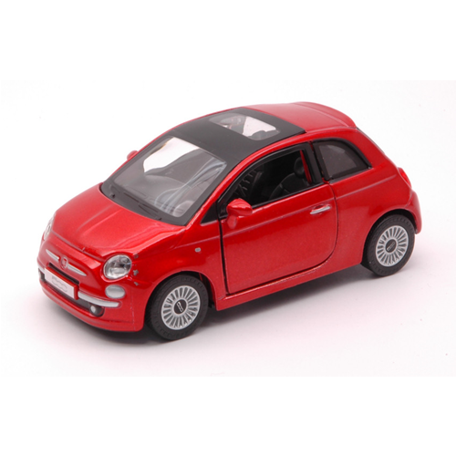 FIAT NUOVA 500 2007 RED 1:32 Burago Auto Stradali Modellino