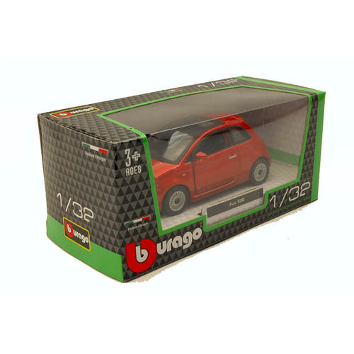 FIAT NUOVA 500 2007 RED 1:32 Burago Auto Stradali Modellino