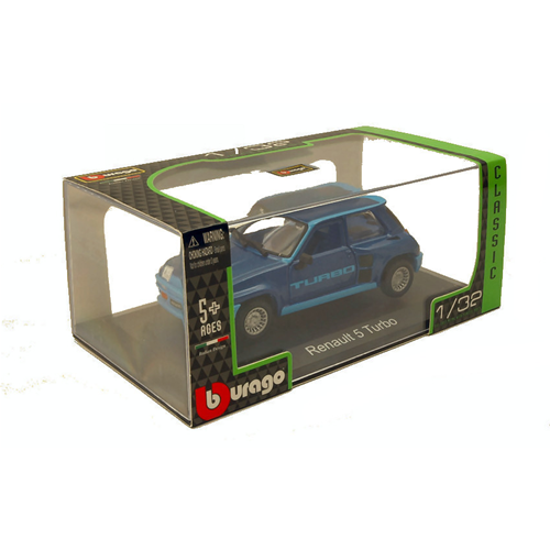 RENAULT 5 TURBO 1982 BLUE 1:32 Burago Auto Stradali Modellino