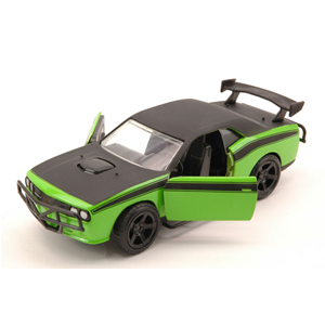 DODGE LETTY'S CHALLENGER SRT8 OFF ROAD 2008 FAST & FURIOUS VII GREEN/BLACK 1:32 Jada Toys Movie Modellino
