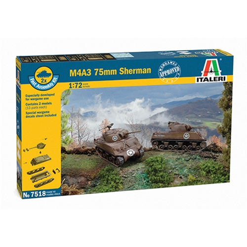SHERMAN M4 A3 KIT 1:72 Italeri Kit Mezzi Militari Modellino