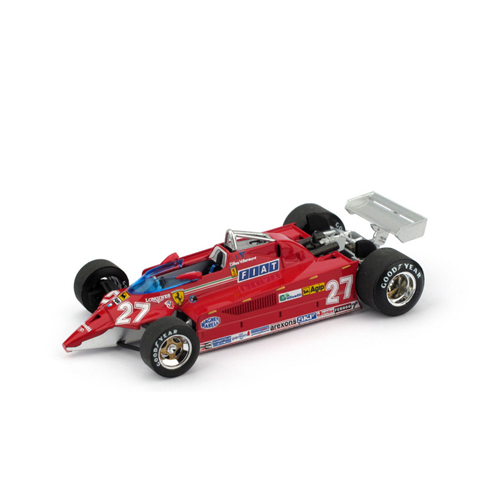 FERRARI 126CK TURBO AEROPORTO ISTRANA 1981 1^ G.VILLENEUVE VS F104S 1:43 Brumm Formula 1 Modellino