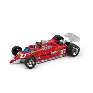 FERRARI 126CK TURBO AEROPORTO ISTRANA 1981 1^ G.VILLENEUVE VS F104S 1:43 Brumm Formula 1 Modellino