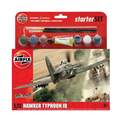 HAWKER TYPHOON IB STARTER SET KIT 1:72 Airfix Kit Aerei Modellino