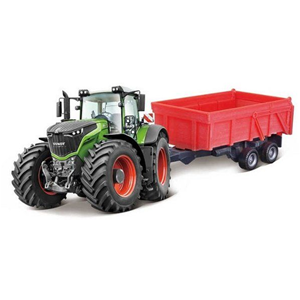 FENDT 1050 VARIO TRACTOR + TRAILER SPANDILETAME cm 22 Burago Mezzi Agricoli e Accessori Modellino