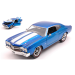 CHEVY CHEVELLE SS 1970 METALLIC BLUE WITH WHITE STRIPES 1:24 Jada Toys Tuning Die Cast Modellino