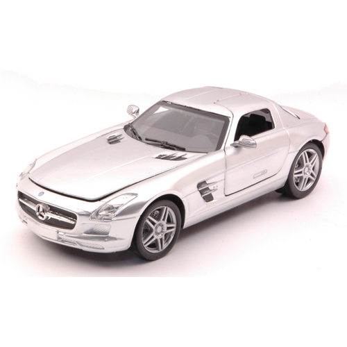 MERCEDES SLS AMG 2010 SILVER 1:24 New Ray Auto Stradali Modellino