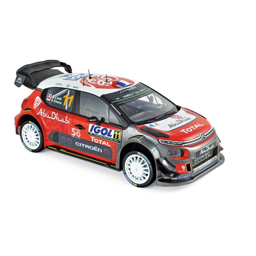 CITROEN C3 WRC ABU DHABI N.11 14th TOUR DE CORSE 2018 S.LOEB-D.ELENA 1:18 Norev Auto Rally Modellino