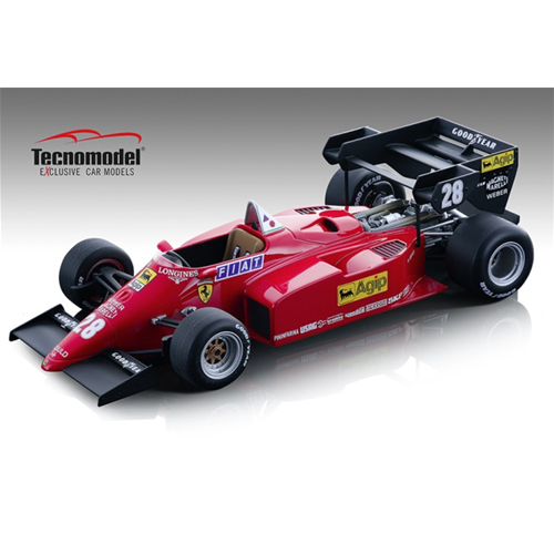 FERRARI 126 C4-M2 RENE ARNOUX 1984 N.28 5th EUROPEAN GP 1:18 Tecnomodel Formula 1 Modellino