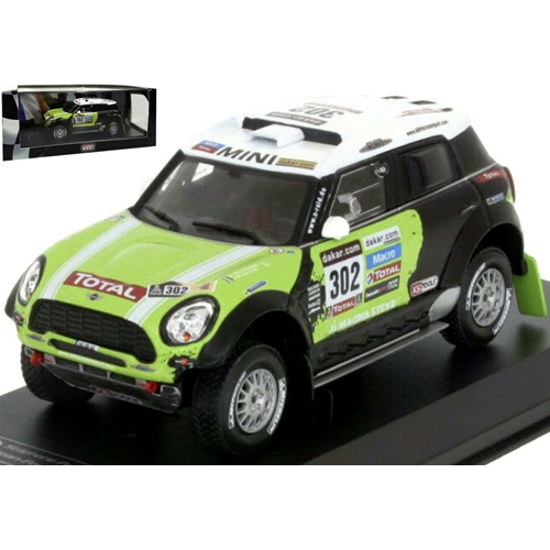 MINI ALL 4 RACING N.302 DAKAR RALLY PETERHANSEL-COTTRET 1:43 Editoria Auto Rally Modellino