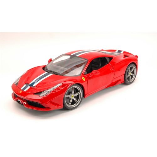 FERRARI 458 SPECIALE 2014 RED 1:18 Burago Auto Stradali Modellino