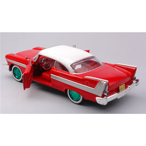 PLYMOUTH FURY 1958 CHRISTINE GREEN WHEELS 1:24 Greenlight Movie Modellino