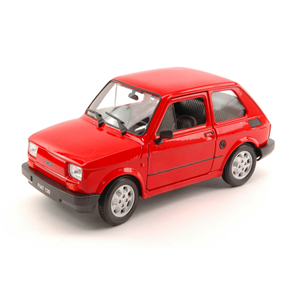 FIAT 126 1973 RED 1:24 Welly Auto Stradali Modellino