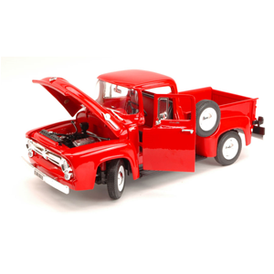 FORD F 100 PICK UP 1956 RED 1:18 Welly Auto Stradali Modellino