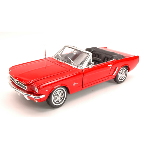 FORD MUSTANG CABRIO 1964 RED 1:18 Welly Auto Stradali Modellino