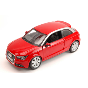 AUDI A1 2010 RED 1:24 Burago Auto Stradali Modellino