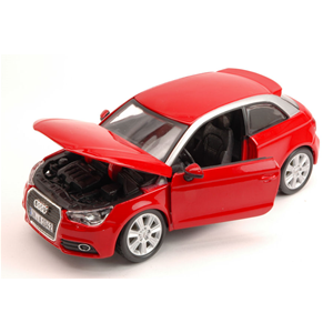 AUDI A1 2010 RED 1:24 Burago Auto Stradali Modellino