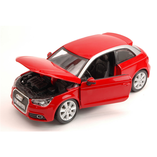 AUDI A1 2010 RED 1:24 Burago Auto Stradali Modellino