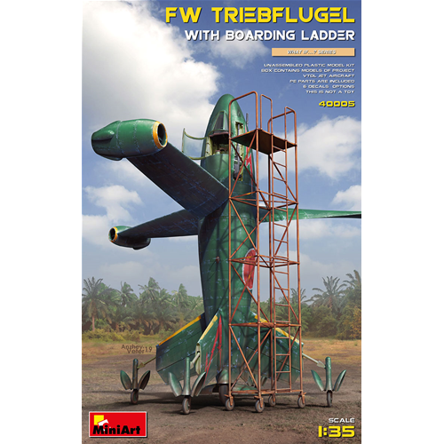 FW TRIEBFLUGEL WITH BOARDING LADDER KIT 1:35 Miniart Kit Mezzi Militari Modellino