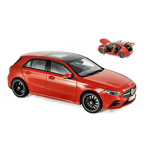 MERCEDES A-KLASSE 2018 RED 1:18 Norev Auto Stradali Modellino