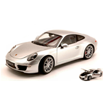 PORSCHE 911 (991) CARRERA S 2012 SILVER 1:18 Welly Auto Stradali Modellino
