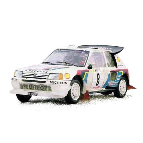 PEUGEOT 205 T16 N.8 6th MONTE CARLO 1986 B.SABY-J.F.FAUCHILLE 1:18 Norev Auto Rally Modellino