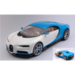 BUGATTI CHIRON METALLIC BLUE/WHITE GT SERIES 1:18 Welly Auto Stradali Die Cast Modellino