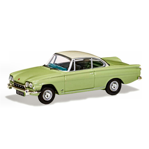 FORD CAPRI 109E 1962 LIME GREEN AND ERMINE WHITE 1:43 Vanguards Auto Stradali Modellino